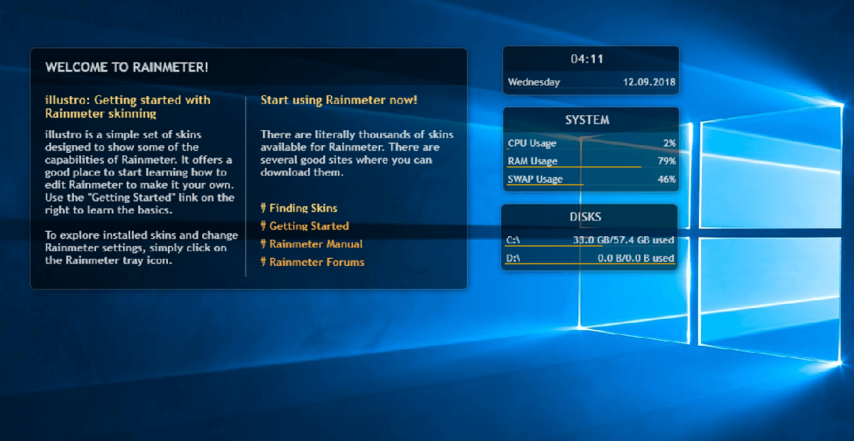 Rainmeterでデスクトップ装飾 Freesoftconcierge