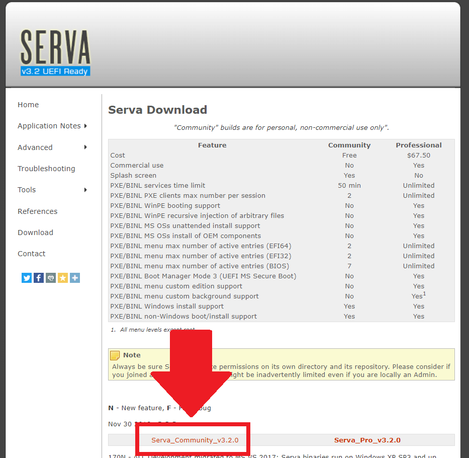 Serva 超軽量なサーバーソフト Freesoftconcierge